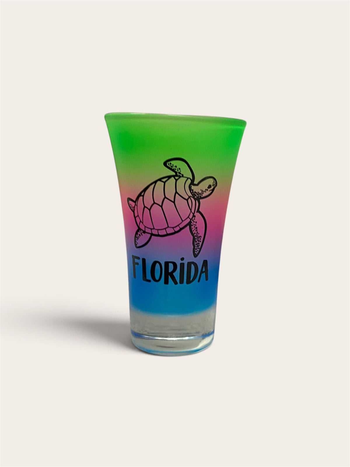 Florida Logo Turtle -13 Tye Dye Shot glass