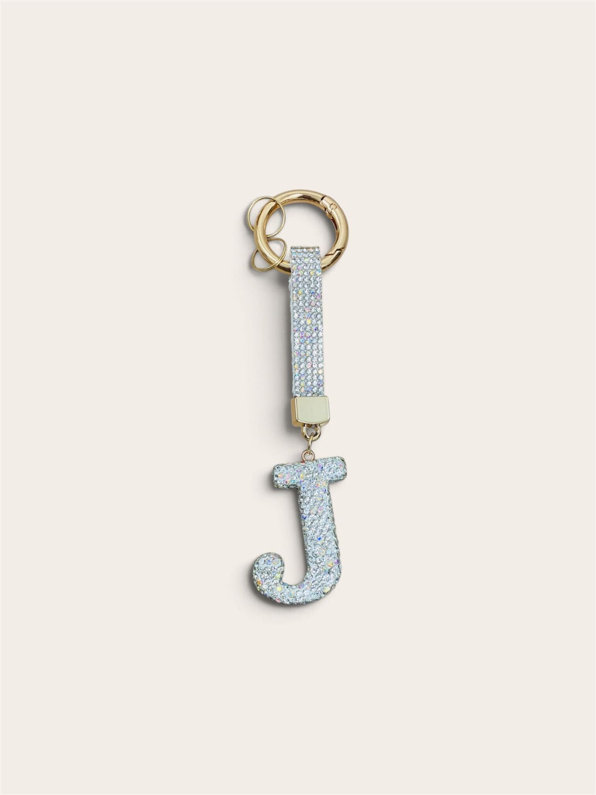Bling Rhinestone Initial Letter Keychain+