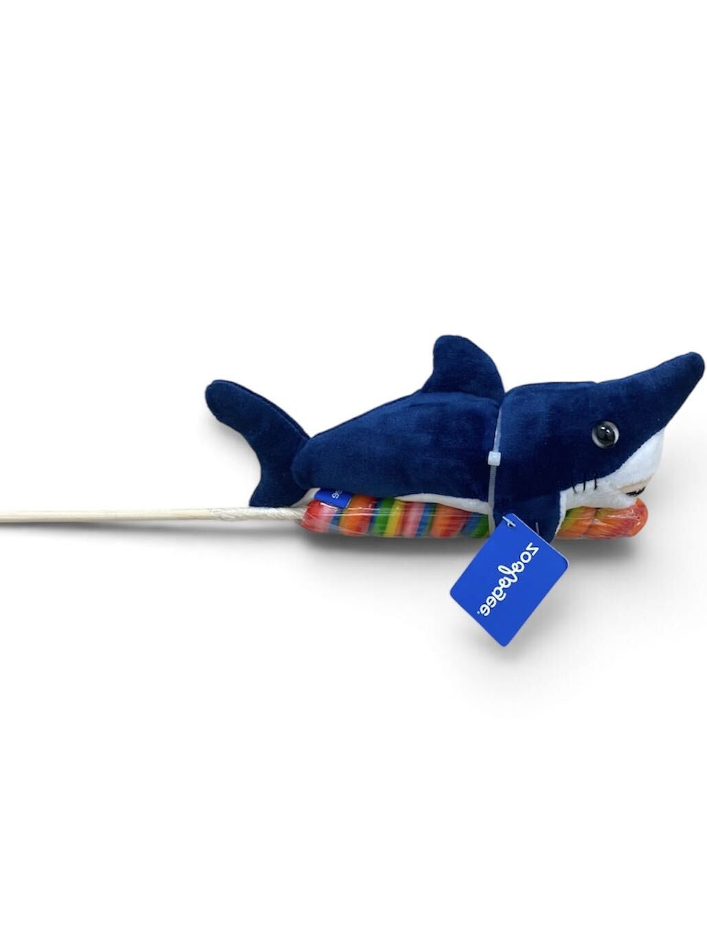 Lollyplush 9" Mako Shark Holding 14'' Rainbow Lollipop