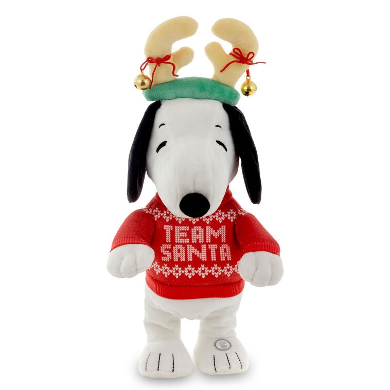 Peanuts® Team Santa Snoopy Plush With Sound and Motion, 14