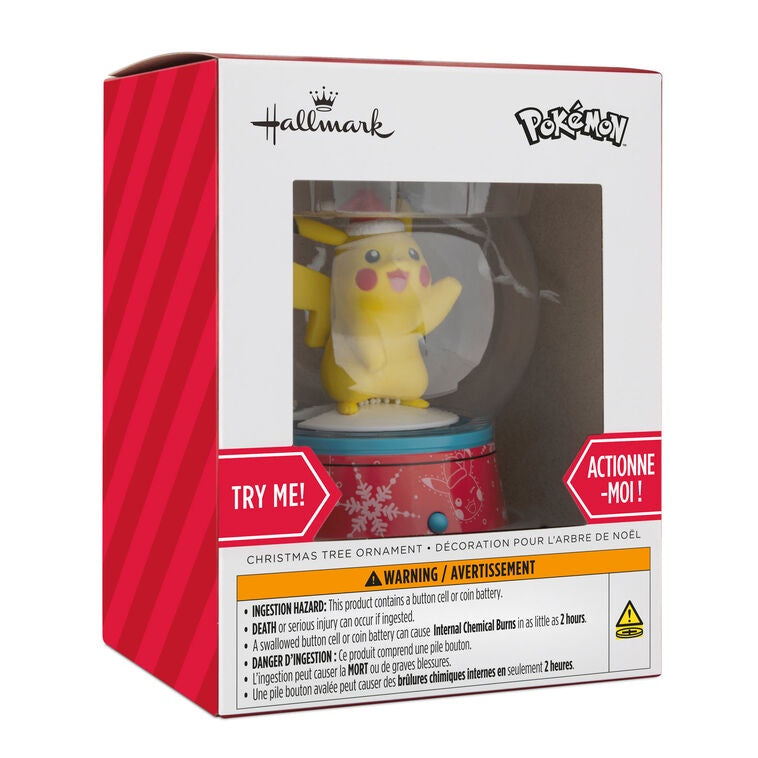 Pokémon Pikachu Musical Snow Globe Hallmark Ornament With Motion