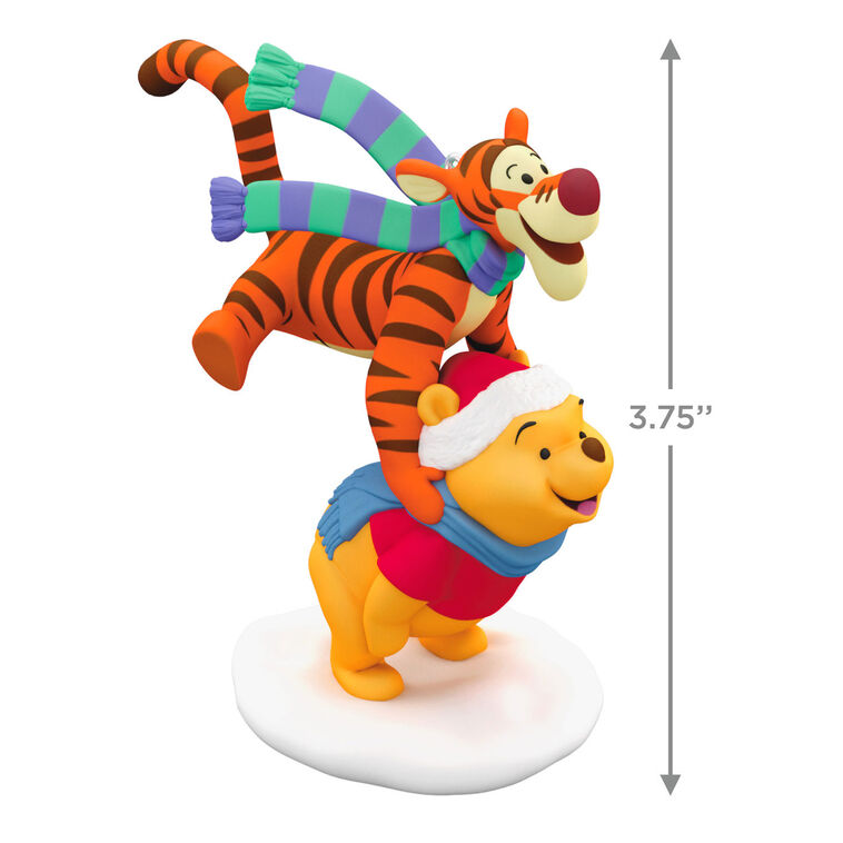 Hallmark Keepsake Christmas Ornament 2024, Disney Winnie the Pooh Leapfrogging Friends, Gifts for Disney Fans