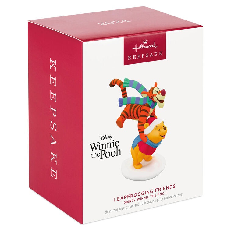 Hallmark Keepsake Christmas Ornament 2024, Disney Winnie the Pooh Leapfrogging Friends, Gifts for Disney Fans