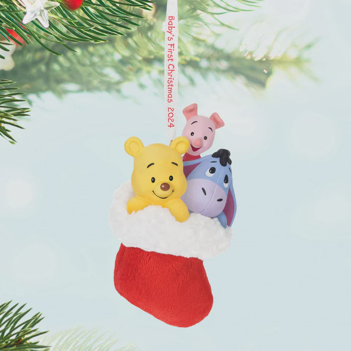 Hallmark Keepsake Christmas Ornament 2024, Disney Winnie the Pooh A Snuggly First Christmas 2024, Gifts for Disney Fans