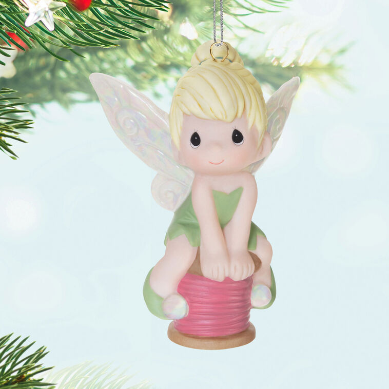 Hallmark Keepsake Christmas Ornament 2025, Disney Precious Moments Tinker Bell, Porcelain, Gifts for Disney Fans