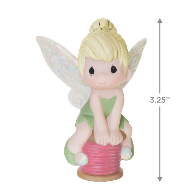 Hallmark Keepsake Christmas Ornament 2025, Disney Precious Moments Tinker Bell, Porcelain, Gifts for Disney Fans