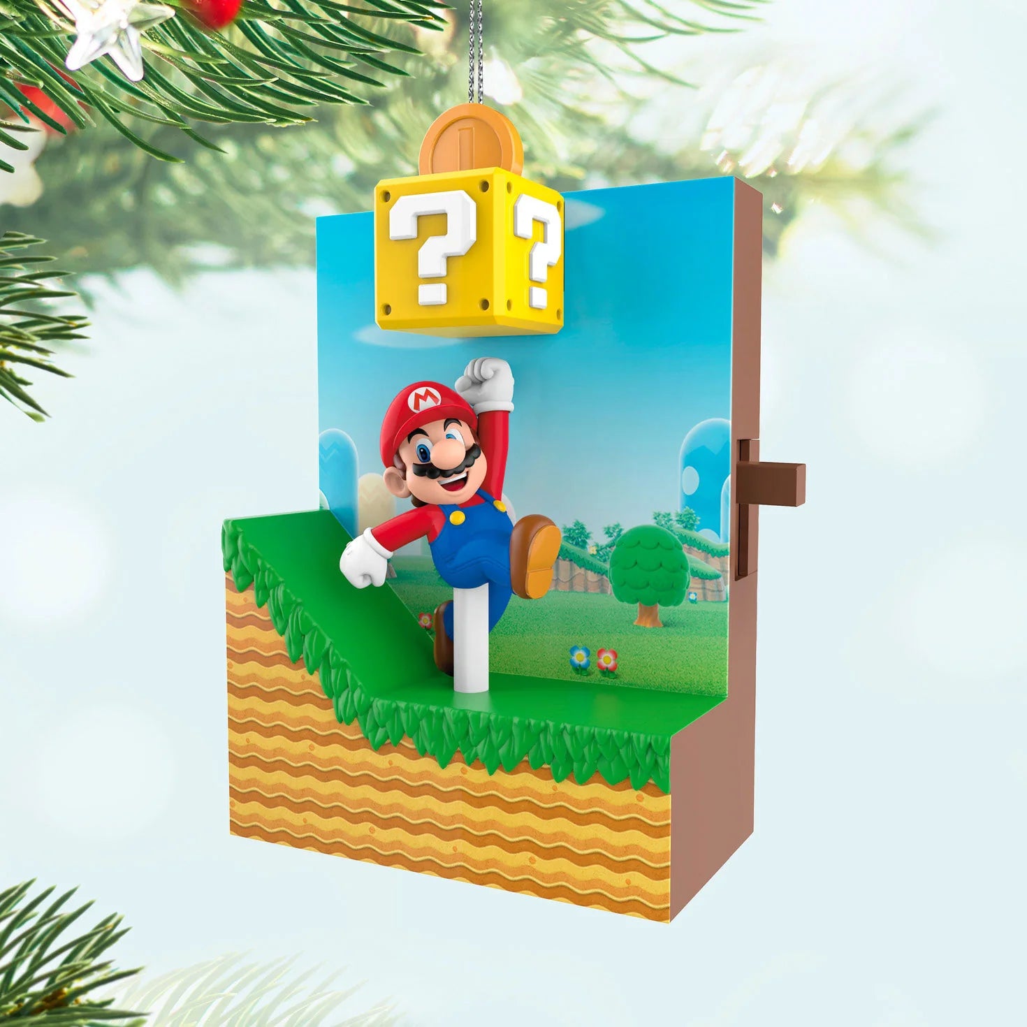 Hallmark Keepsake Christmas Ornament 2024, Nintendo Super Mario Collecting Coins With Sound and Motion, Gifts for Gamers