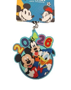 2026 Disney Mickey & Gang Round PVC Bag Clip