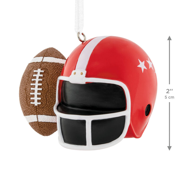 Football Helmet and Ball Hallmark Ornament