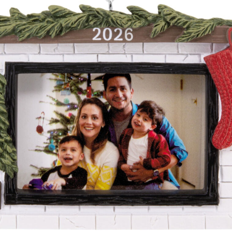 Cozy Fireplace 2026 Photo Frame Hallmark Ornament