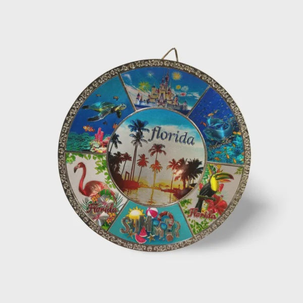 Florida Alloy Decorative Plate (Large) – “Florida Sunset