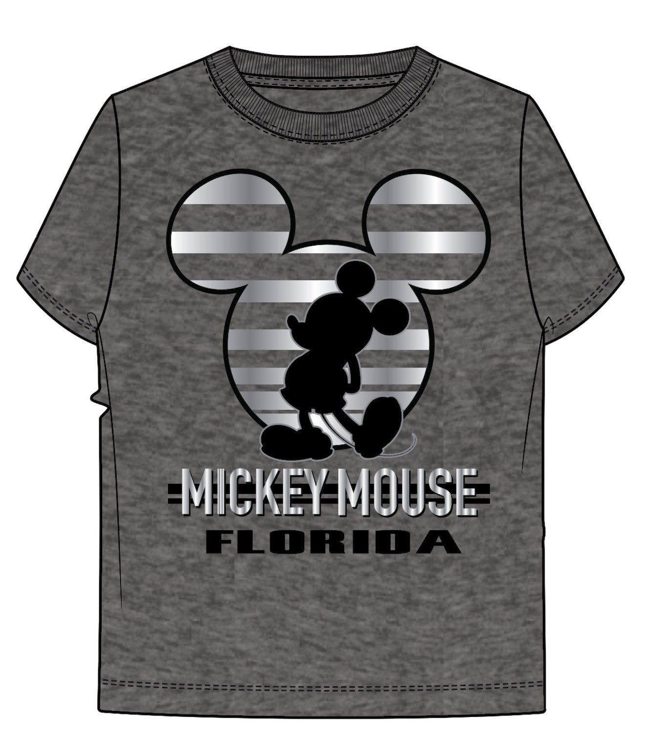 Disney Floirda Mickey T-shirt Stripe Icon Youth