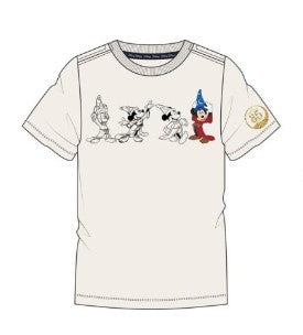 Disney Mickey Sorcerer Frames Adult Ivory Shirt