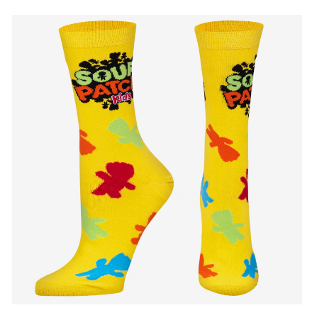 Sour Patch Kids- Womens Crew Folded Socks