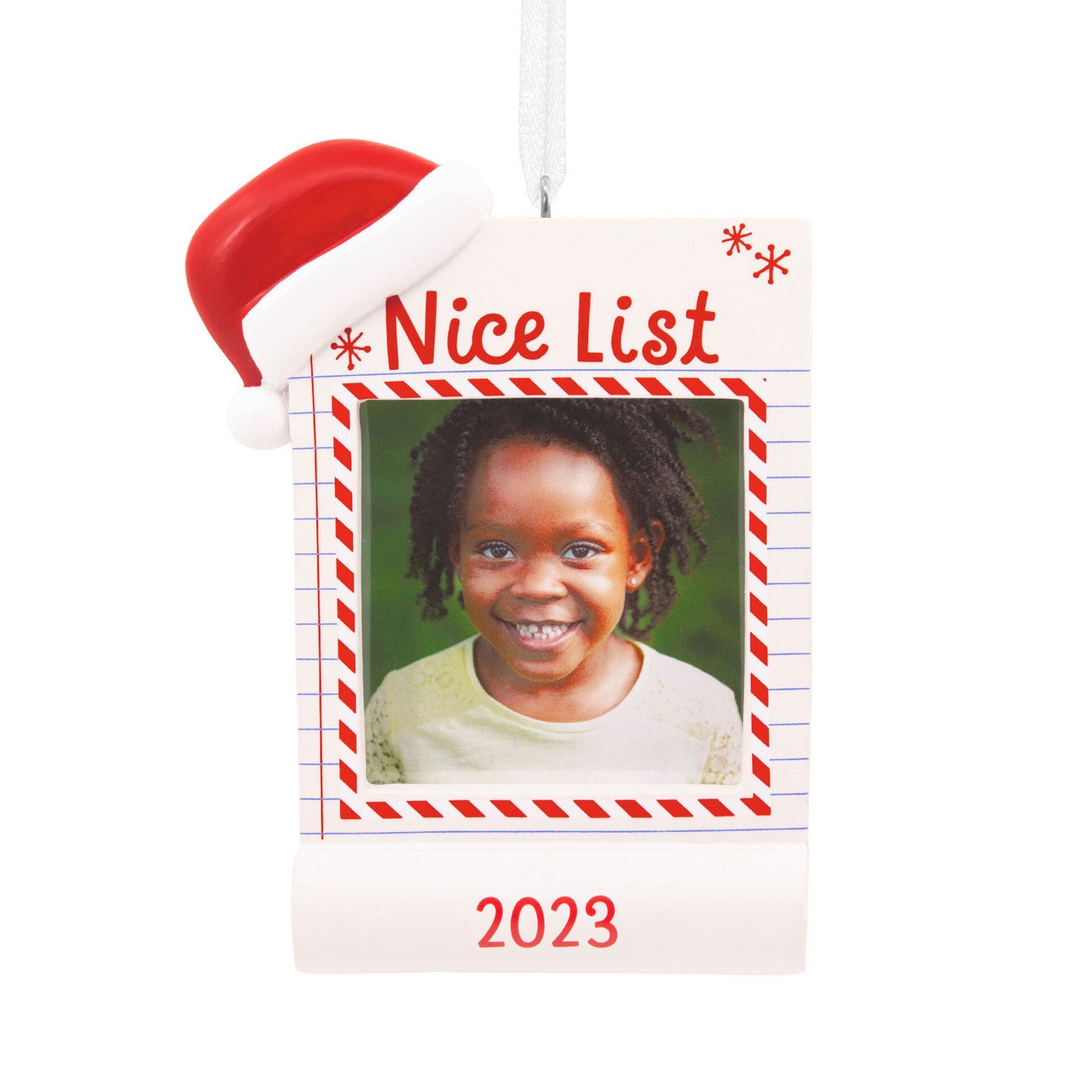 Santa Nice List 2023 Photo Frame Hallmark Ornament