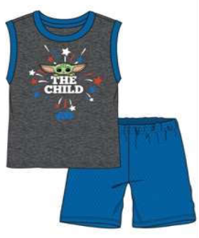 Toddlers Baby Yoda The Child Set w/ Tank Top & Shorts