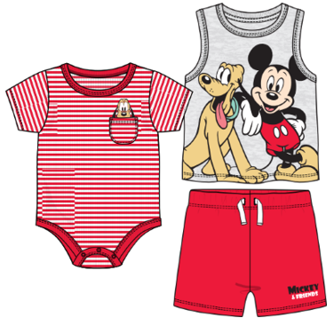 Disney Mickey & Pluto Baby Boy 3pc Set