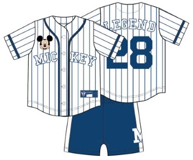 Disney Mickey Mouse Navy Baseball Jersey Shorts Set