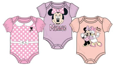 Disney Minnie & Daisy "Besties Forever" 3PK Bodysuits