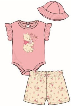 Disney Winnie & Piglet "Cute & Cuddly" 3pc Set w/ Hat