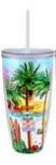 PALMS&BEACH 24oz. DBL/W/TUMBLER