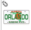 Orlando License plate 2.5in  Metal Keychain