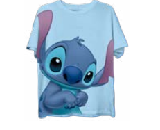 Stitch Lt. Blue Smiling Boyfriend Tee