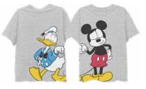 Mickey & Donald Best Friend Heather Gray Boyfriend Tee