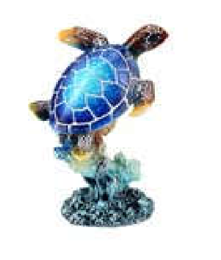 Blue Turtle on Coral Figure 4.5 in