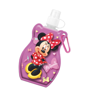 Pink Minnie Mouse Flat Water Bottle