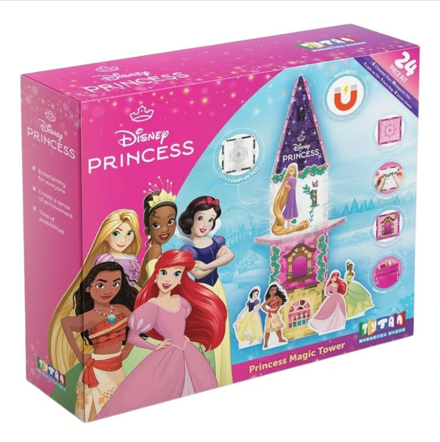 Zuru Tytan Disney Princess 24pc Tower Magnetic Tile Kit