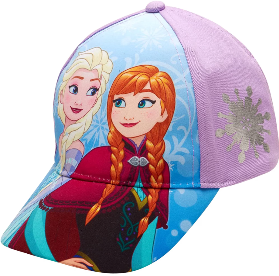 Disney Girls Frozen Anna & Elsa Snowflake Baseball Cap