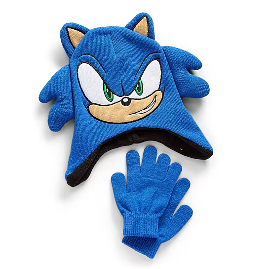 Boys' Sonic the Hedgehog Peruvian Hat Glove Set