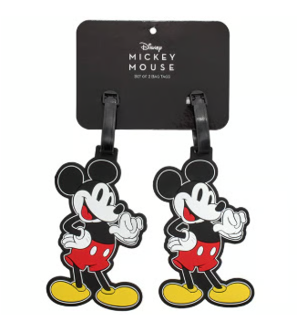Disney Classic Mickey Pose 2pc Luggage Tags