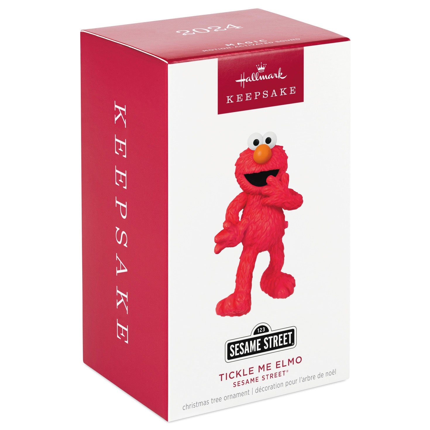 Hallmark Keepsake Christmas Ornament 2024, Sesame Street Tickle Me Elmo With Motion-Activated Sound, Gifts for Kids