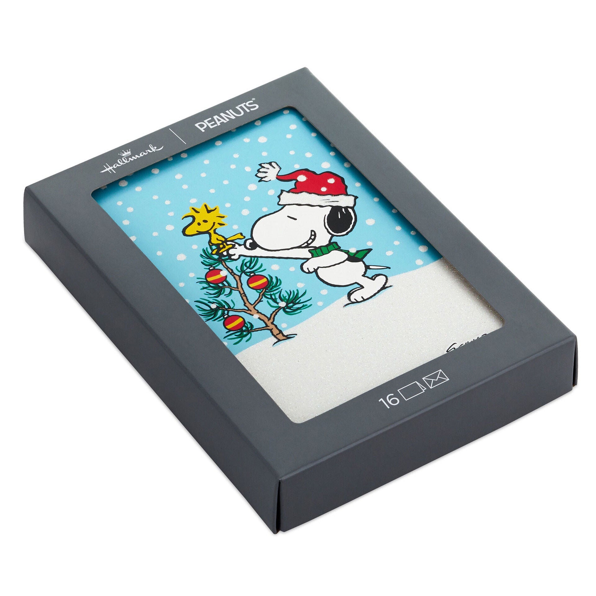 Peanuts® Snoopy With Woodstock Star Boxed Christmas Cards, Pack of 16