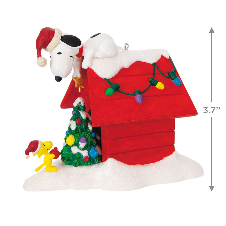 Hallmark Keepsake Christmas Ornament 2024, The Peanuts Gang Deck the Doghouse Musical With Light, Gifts for Peanuts Fans