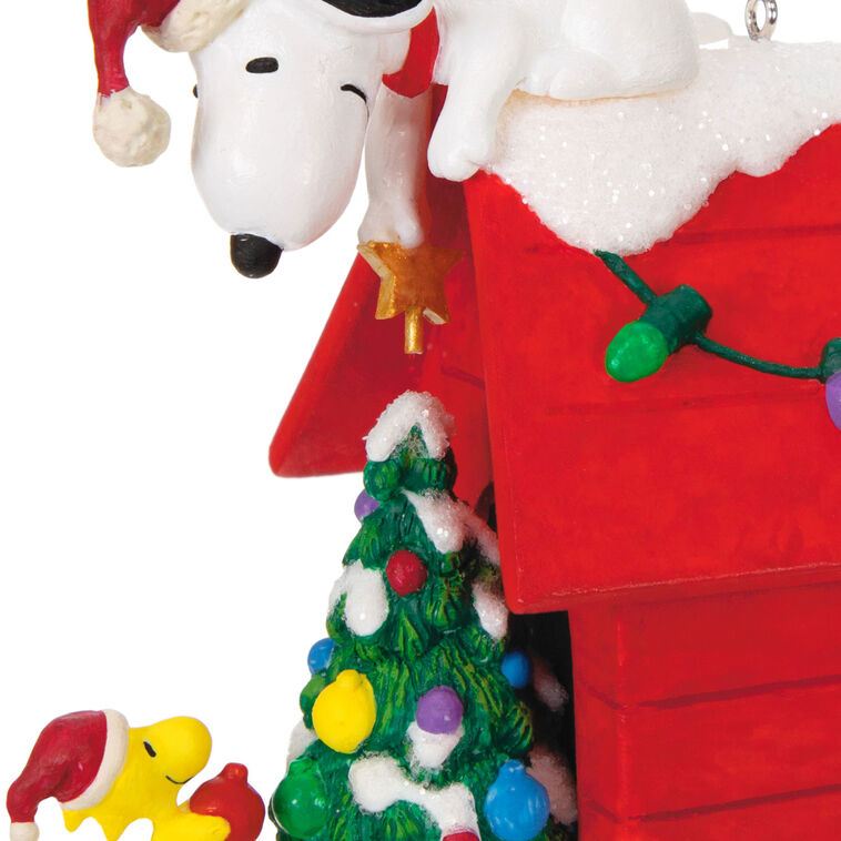 Hallmark Keepsake Christmas Ornament 2024, The Peanuts Gang Deck the Doghouse Musical With Light, Gifts for Peanuts Fans