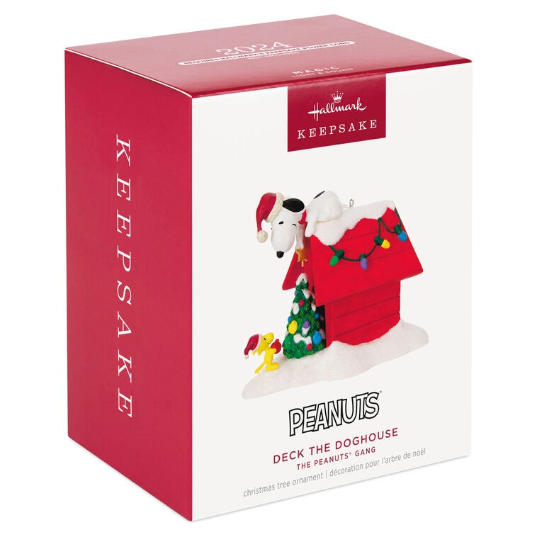 Hallmark Keepsake Christmas Ornament 2024, The Peanuts Gang Deck the Doghouse Musical With Light, Gifts for Peanuts Fans