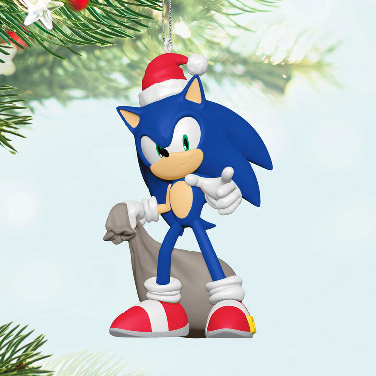 Hallmark Keepsake Christmas Ornament 2024, Sonic the Hedgehog Santa Sonic, Gifts for Gamers