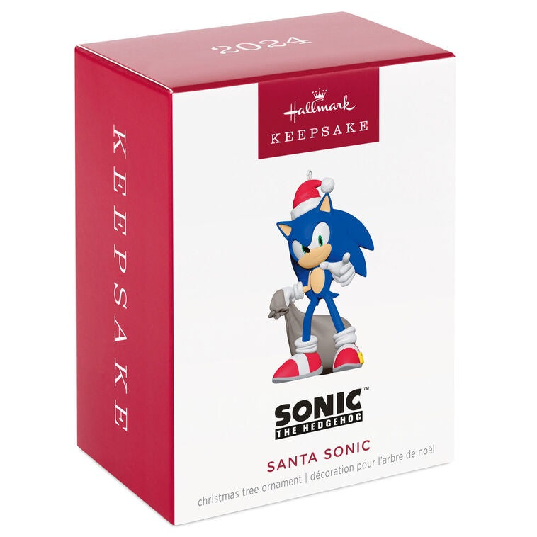 Hallmark Keepsake Christmas Ornament 2024, Sonic the Hedgehog Santa Sonic, Gifts for Gamers