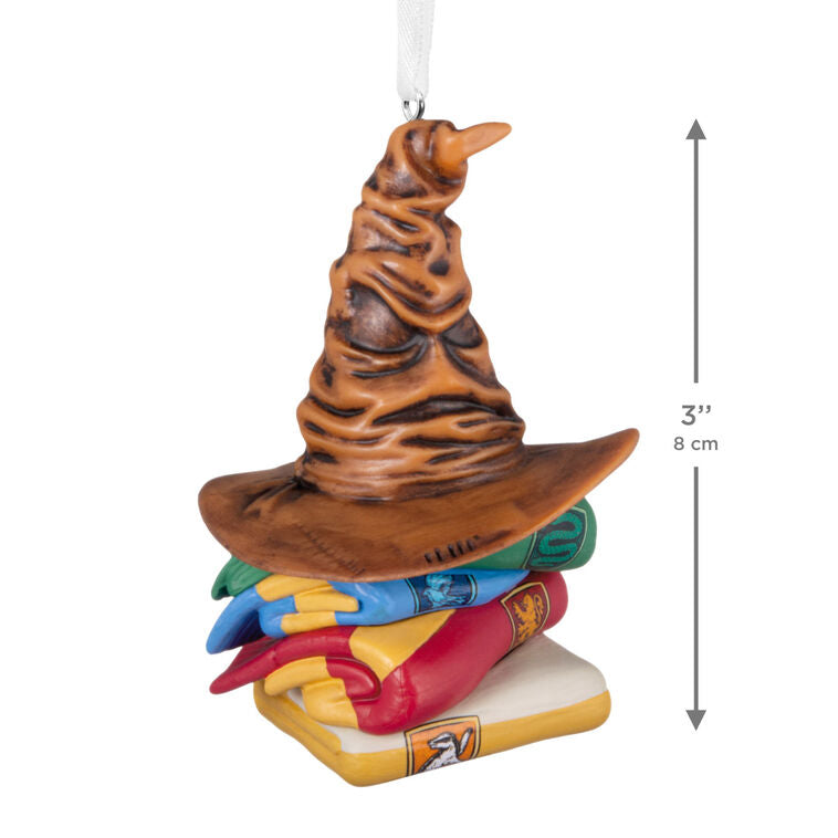 Harry Potter™ Sorting Hat™ and House Scarves Hallmark Ornament