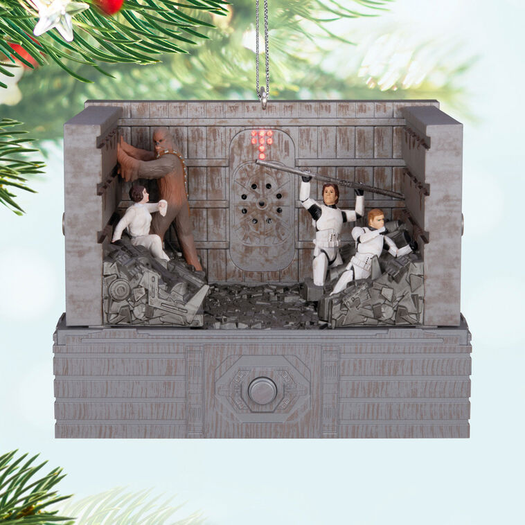 Hallmark Keepsake Christmas Ornament 2024, Star Wars: A New Hope "Shut Down the Garbage Mashers!" With Light, Sound and Motion, Gifts for Star Wars Fans