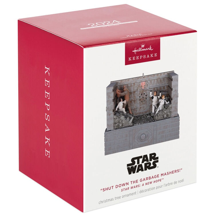 Hallmark Keepsake Christmas Ornament 2024, Star Wars: A New Hope "Shut Down the Garbage Mashers!" With Light, Sound and Motion, Gifts for Star Wars Fans