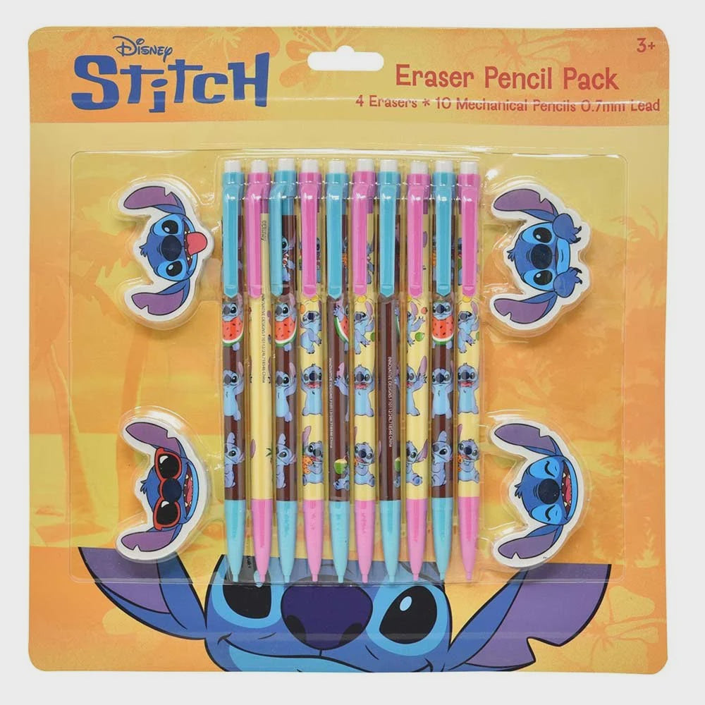 Stitch 10pk Mechanical Pencils w/ 4 Erasers