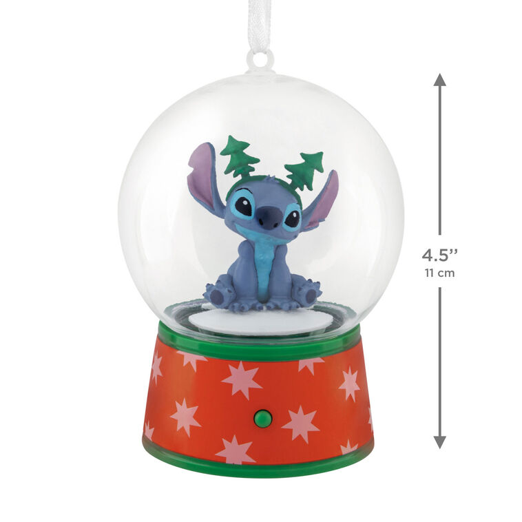 Disney Stitch Musical Snow Globe Hallmark Ornament With Motion