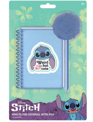 Stitch Plush Journal with Pen