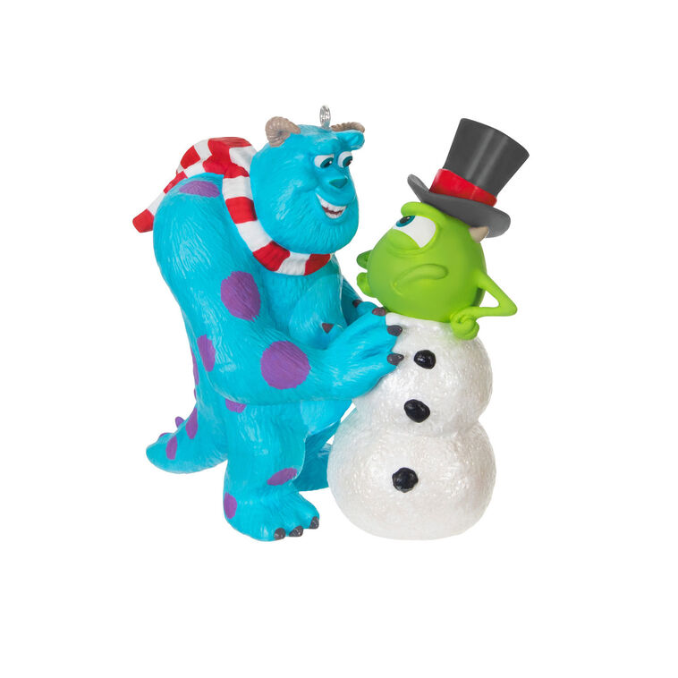 Hallmark Keepsake Christmas Ornament 2024, Disney and Pixar Monsters, Inc. Sulley Builds a Snow-Mike, Gifts for Disney Fans