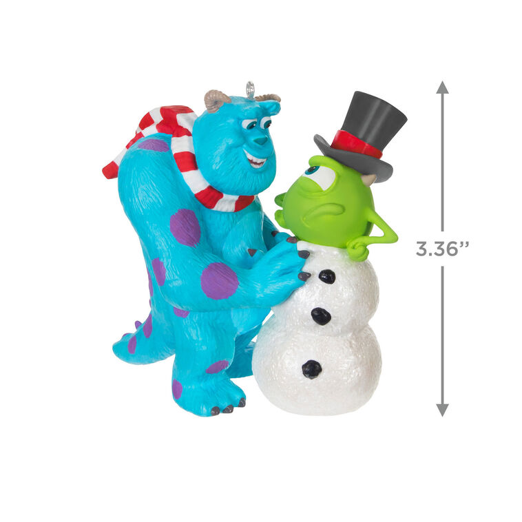 Hallmark Keepsake Christmas Ornament 2024, Disney and Pixar Monsters, Inc. Sulley Builds a Snow-Mike, Gifts for Disney Fans