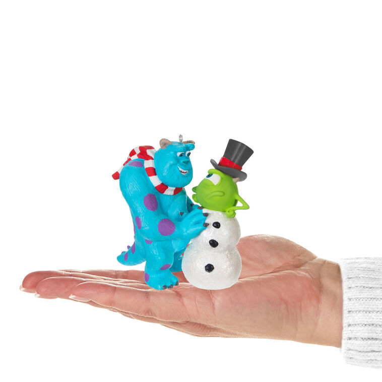 Hallmark Keepsake Christmas Ornament 2024, Disney and Pixar Monsters, Inc. Sulley Builds a Snow-Mike, Gifts for Disney Fans